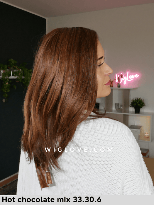 emotion ellen wille parrucca lunga capello naturale remy inserti in poliuretano fatta a mano lacefront riga libera taglie S e M dispositivo medico CE