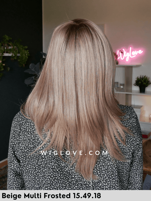 emotion ellen wille parrucca media lunga scalata capello  naturale Remy 100% fatta a mano inserti in  poliuretano parrucca dispositivo medico lacefront riga libera monofilamento