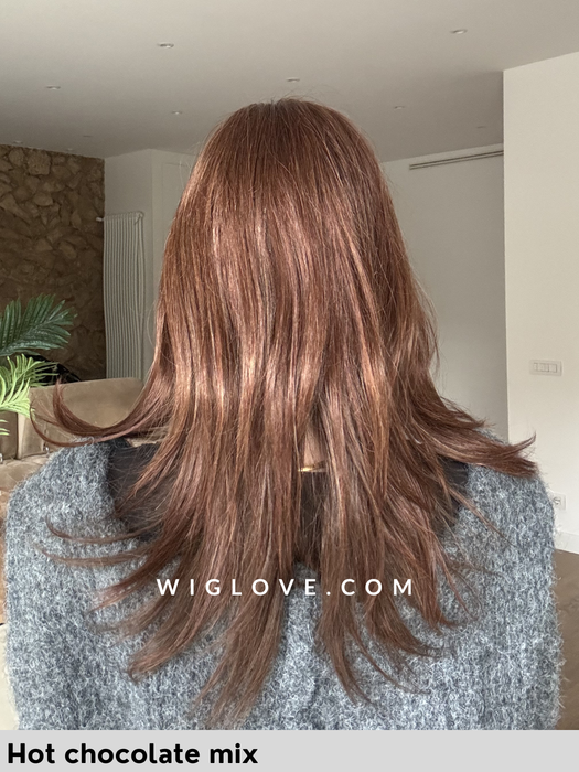 emotion ellen wille parrucca lunga capello naturale remy inserti in poliuretano fatta a mano lacefront riga libera taglie S e M dispositivo medico CE