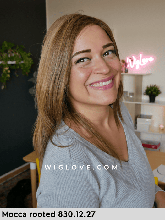 emotion ellen wille parrucca media lunga scalata capello  naturale Remy 100% fatta a mano inserti in  poliuretano parrucca dispositivo medico lacefront riga libera monofilamento