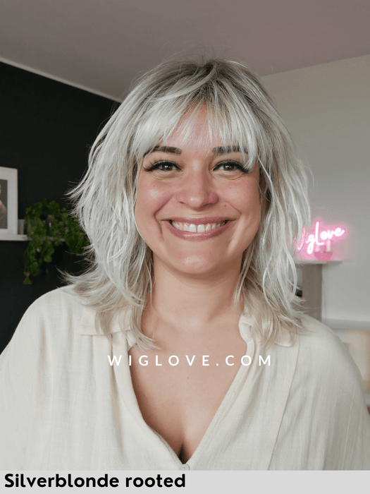 ENERGY - attaccatura naturale, monofilamento vortice - Wig Love - Parrucca SinteticaSilver Blonde Rooted