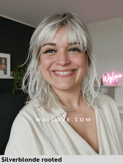 ENERGY - attaccatura naturale, monofilamento vortice - Wig Love - Parrucca SinteticaSilver Blonde Rooted