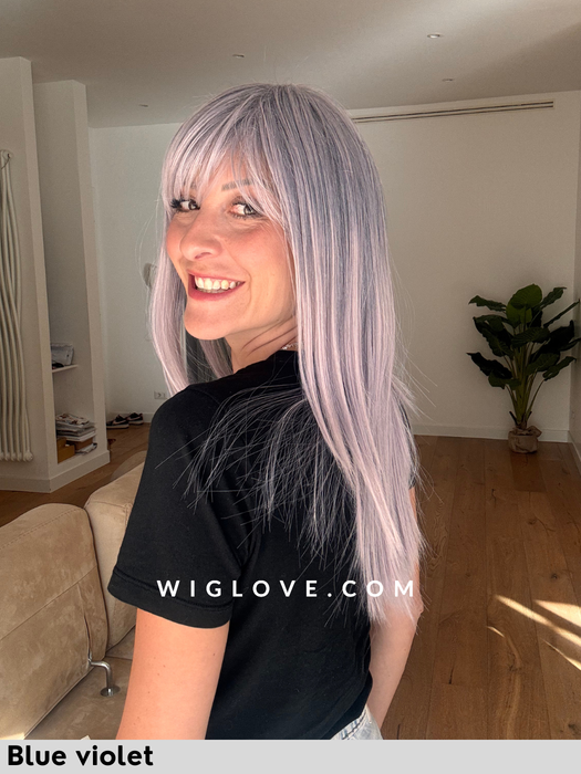 energy club gisela mayer parrucca lunga termoresistente piastrabile con frangetta fatta a macchina con monofilamento al vortice parrucca detraibile dispositivo medico ce