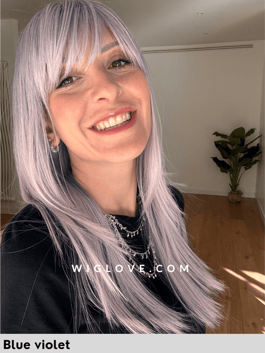 energy club gisela mayer parrucca lunga termoresistente piastrabile con frangetta fatta a macchina con monofilamento al vortice parrucca detraibile dispositivo medico ce