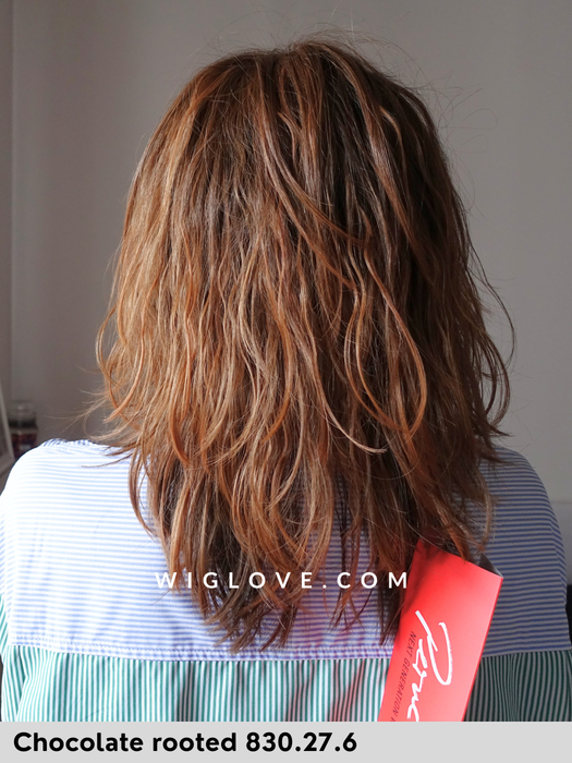 ENERGY - attaccatura naturale, monofilamento vortice - Wig Love - Parrucca SinteticaChocolate Rooted