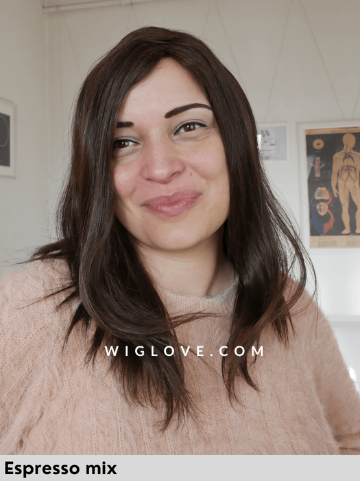 energy hh medium gisela mayer parrucca capelli naturali media scalata riga sinistra monofilamento laterale lacefront attaccatura naturale retro fatto a macchina