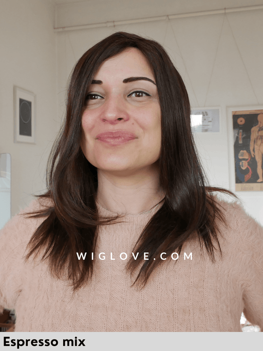 energy hh medium gisela mayer parrucca capelli naturali media scalata riga sinistra monofilamento laterale lacefront attaccatura naturale retro fatto a macchina