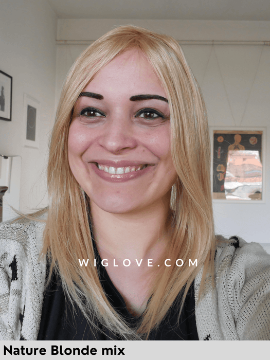 energy hh medium gisela mayer parrucca capelli naturali media scalata riga sinistra monofilamento laterale lacefront attaccatura naturale retro fatto a macchina