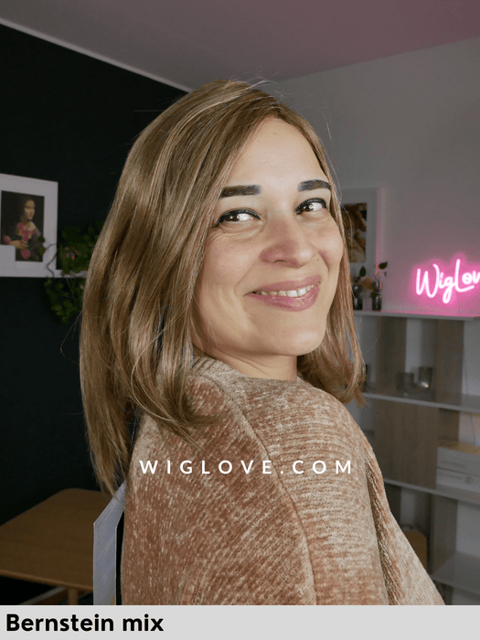 energy hh short gisela mayer parrucca capelli naturali alle spalle scalata riga sinistra monofilamento laterale lacefront attaccatura naturale retro fatto a macchina