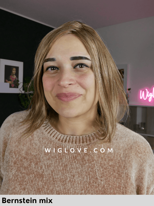 energy hh short gisela mayer parrucca capelli naturali alle spalle scalata riga sinistra monofilamento laterale lacefront attaccatura naturale retro fatto a macchina