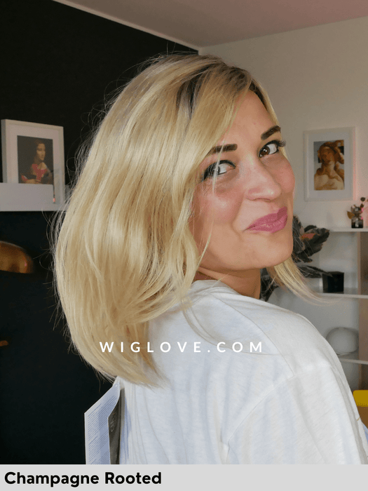 energy hh short gisela mayer parrucca capelli naturali alle spalle scalata riga sinistra monofilamento laterale lacefront attaccatura naturale retro fatto a macchina