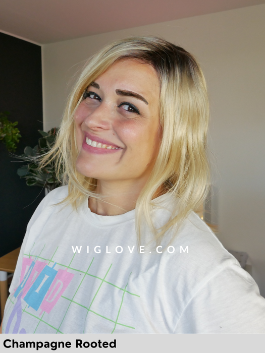 energy hh short gisela mayer parrucca capelli naturali alle spalle scalata riga sinistra monofilamento laterale lacefront attaccatura naturale retro fatto a macchina