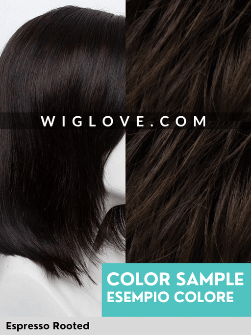 SPARKLE DELUXE - attaccatura naturale, riga libera, fatta a mano - Wig Love - Parrucca SinteticaEspresso Rooted
