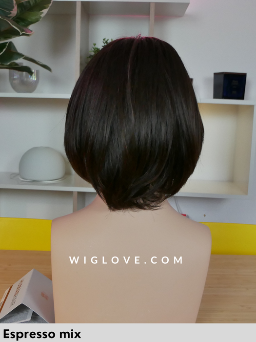 euro coco gisela mayer parrucca fatta a mano con frangetta caschetto capelli remy europei naturali lacefront riga libera dispositivo medico ce taglia M