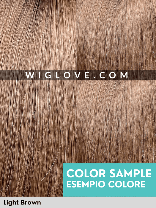 EURO COMO - Capelli Naturali 100% Europei - attaccatura naturale, riga libera - Wig Love - Parrucca Capelli VeriLight Brown