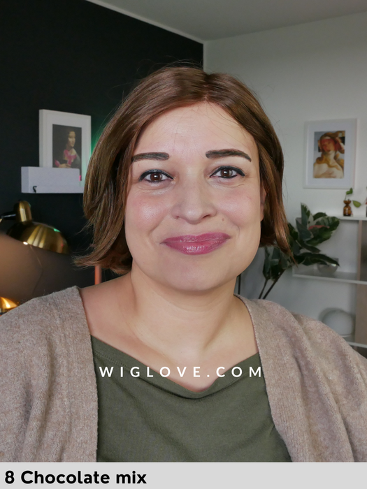 euro gold gisela mayer parrucca capello naturale europeo fatta a mano lacefront riga libera taglia M parrucca ce