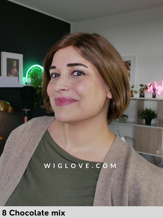 euro gold gisela mayer parrucca capello naturale europeo fatta a mano lacefront riga libera taglia M parrucca ce