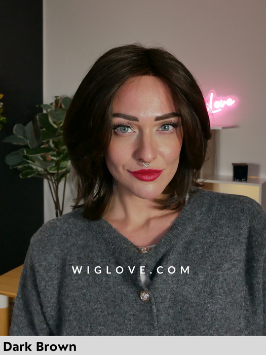 EURO MORA - Capelli Naturali Europei - 100% fatta a mano, attaccatura naturale, riga libera