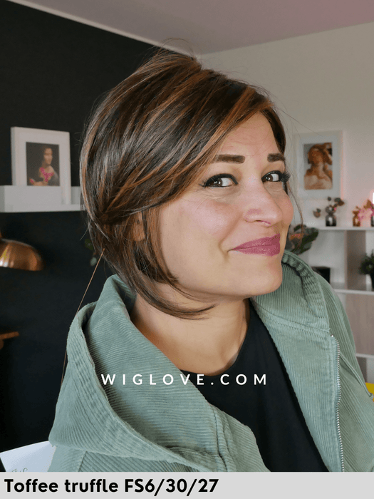 eve parrucca corta scalata in fibra sintetica termoresistente lacefront monofilamento attaccatura naturale riga libera retro aperto fatto a macchina piega liscia piastrabile