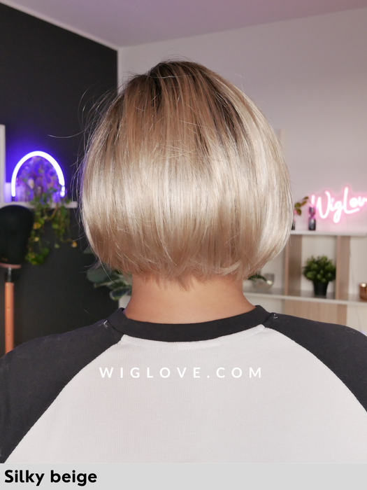 EVE MONO PART - attaccatura naturale, riga sinistra - Wig Love - Parrucca Sinteticasilky beige
