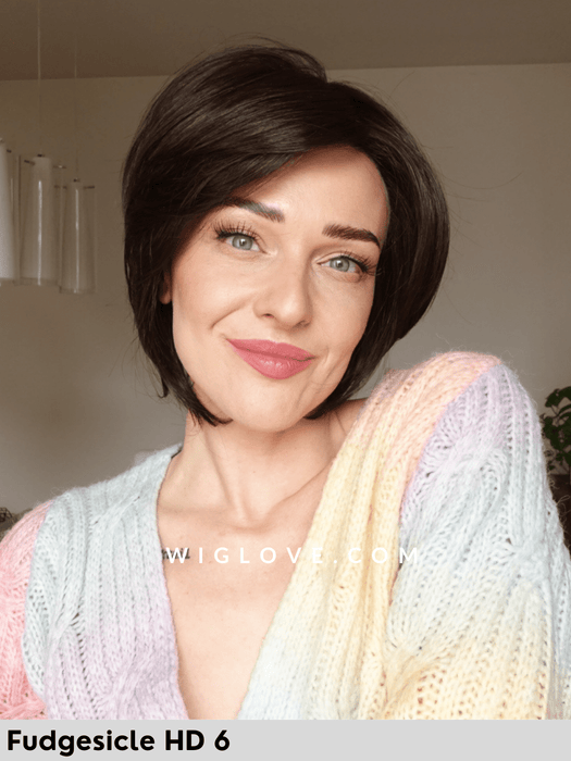 eve parrucca corta scalata in fibra sintetica termoresistente lacefront monofilamento attaccatura naturale riga libera retro aperto fatto a macchina piega liscia piastrabile