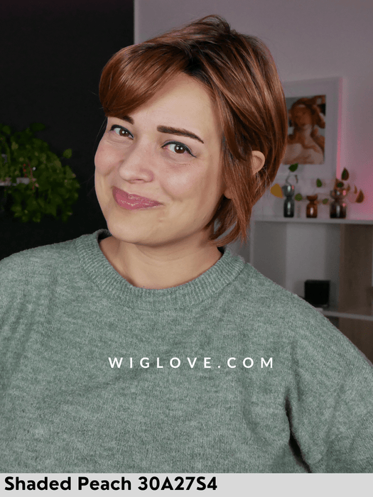 eve parrucca corta scalata in fibra sintetica termoresistente lacefront monofilamento attaccatura naturale riga libera retro aperto fatto a macchina piega liscia piastrabile