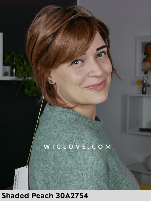 eve parrucca corta scalata in fibra sintetica termoresistente lacefront monofilamento attaccatura naturale riga libera retro aperto fatto a macchina piega liscia piastrabile