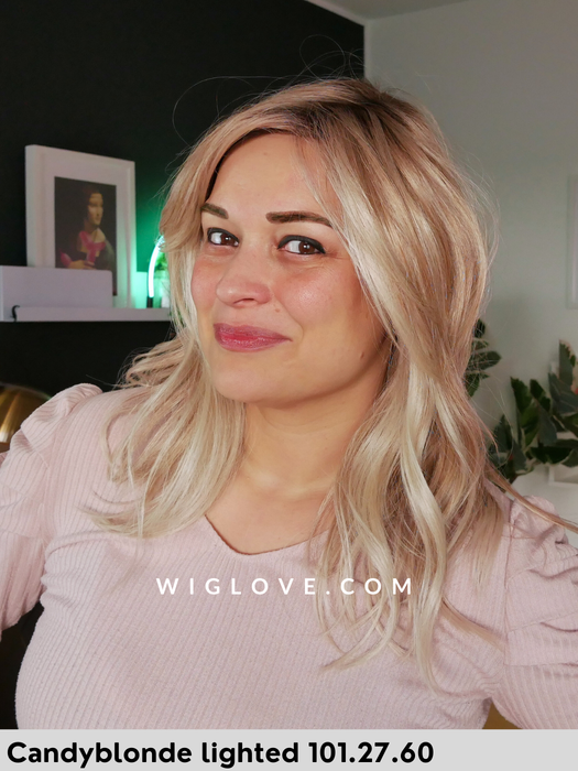 fantasy deluxe ellen wille parrucca mossa lunga in fibra sintetica termoresistente fatta a mano antisudore lacefront riga libera monofilamento retro chiuso dispositivo medico CE