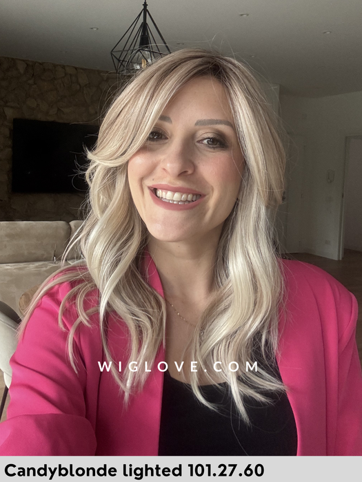 fantasy deluxe ellen wille parrucca mossa lunga in fibra sintetica termoresistente fatta a mano antisudore lacefront riga libera monofilamento retro chiuso dispositivo medico CE