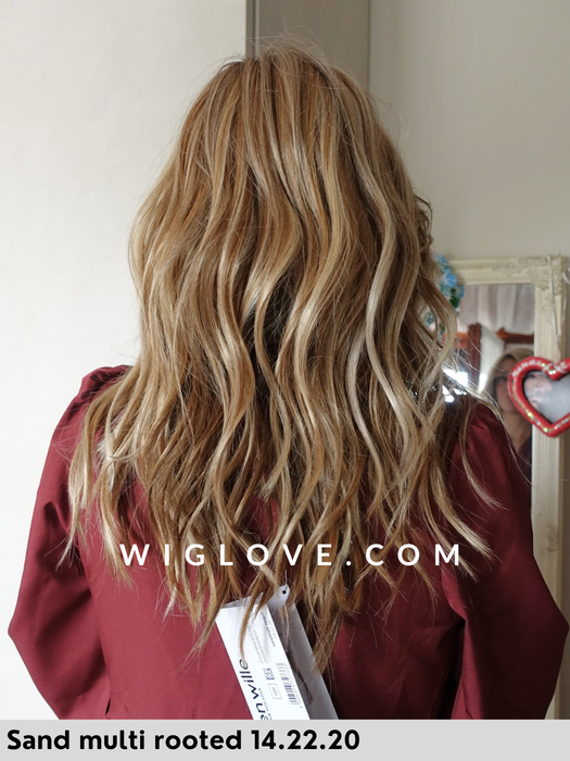 fantasy deluxe ellen wille parrucca mossa lunga in fibra sintetica termoresistente fatta a mano antisudore lacefront riga libera monofilamento retro chiuso dispositivo medico CE