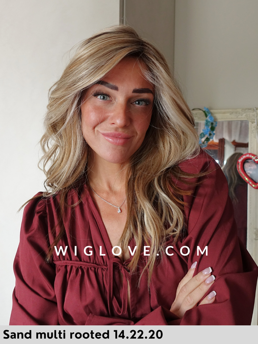 fantasy deluxe ellen wille parrucca mossa lunga in fibra sintetica termoresistente fatta a mano antisudore lacefront riga libera monofilamento retro chiuso dispositivo medico CE