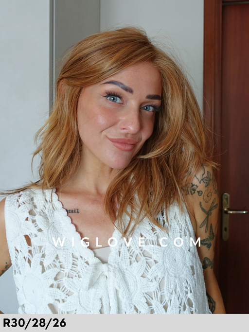 fenix estetica designs parrucca mossa lunga sintetica termoresistente piastrabile lacefront riga sinistra in monofilamento