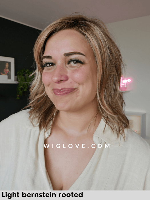 FLOW MONO PART - riga sinistra, attaccatura naturale - Wig Love - Parrucca SinteticaChocolate Mix