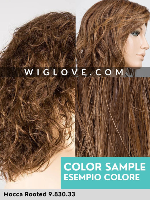 FLOW MONO PART - riga sinistra, attaccatura naturale - Wig Love - Parrucca SinteticaMocca Rooted