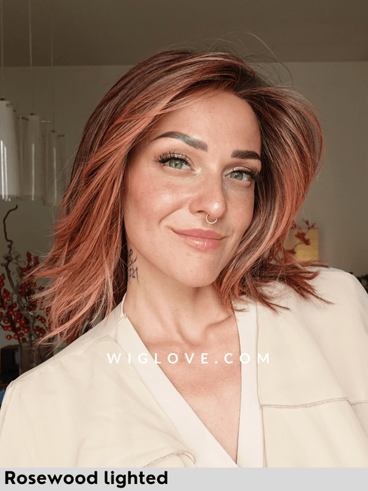 flow mono part ellen wille parrucca mossa alle spalle scalata fibra sintetica termoresistente lacefront riga sinistra dispositivo medico ce