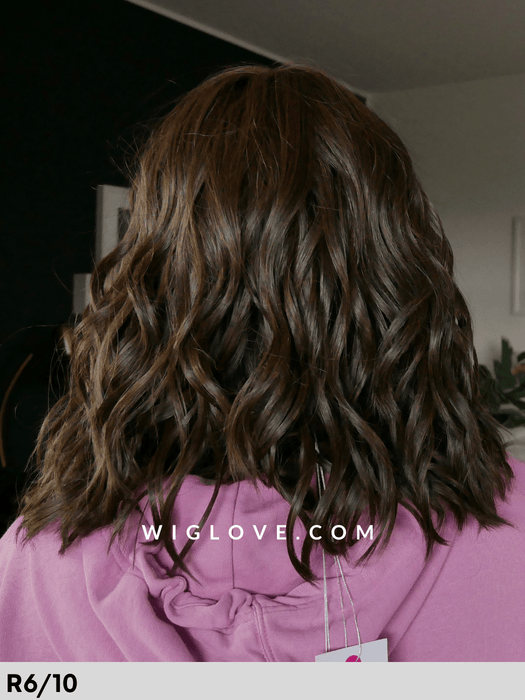 frankie parrucca estetica designs parrucca alle spalle mossa con frangetta fibra sintetica termoresistente fatta a macchina con monofilamento al vortice