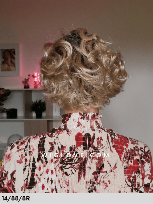 foxtrot rokoko hair company parrucca sintetica riccia e scalata asimmetrica lacefront riga sinistra