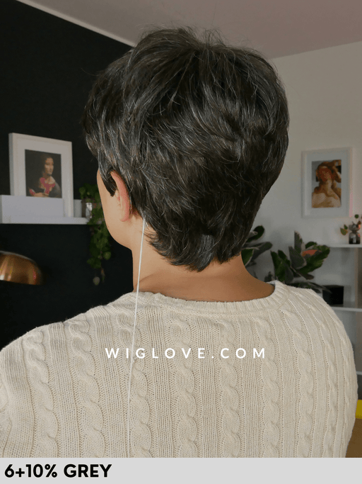 ginger lace gisela mayer parrucca corta  scalata sintetica fatta a macchina lacefront monofilamento al vortice parrucche chemioterapia dispositivo medico CE