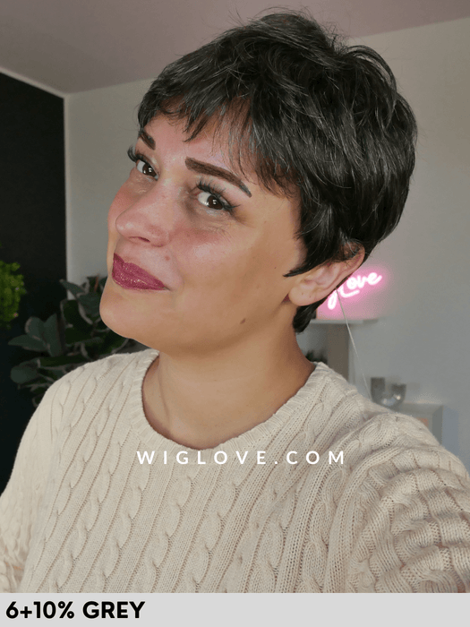 ginger lace gisela mayer parrucca corta  scalata sintetica fatta a macchina lacefront monofilamento al vortice parrucche chemioterapia dispositivo medico CE