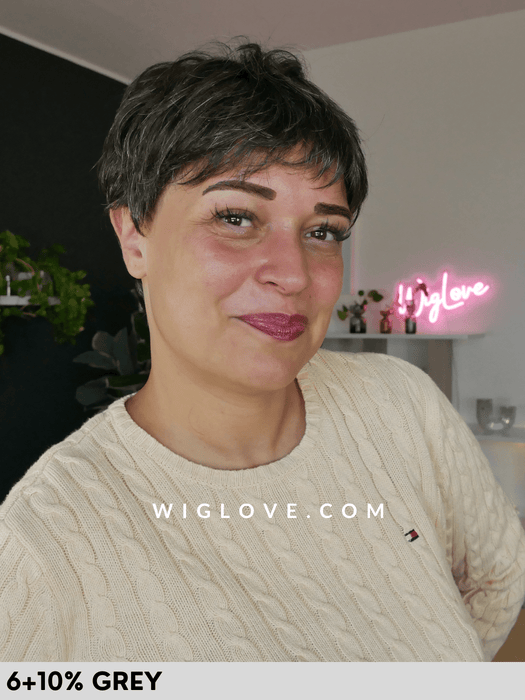 ginger lace gisela mayer parrucca corta  scalata sintetica fatta a macchina lacefront monofilamento al vortice parrucche chemioterapia dispositivo medico CE