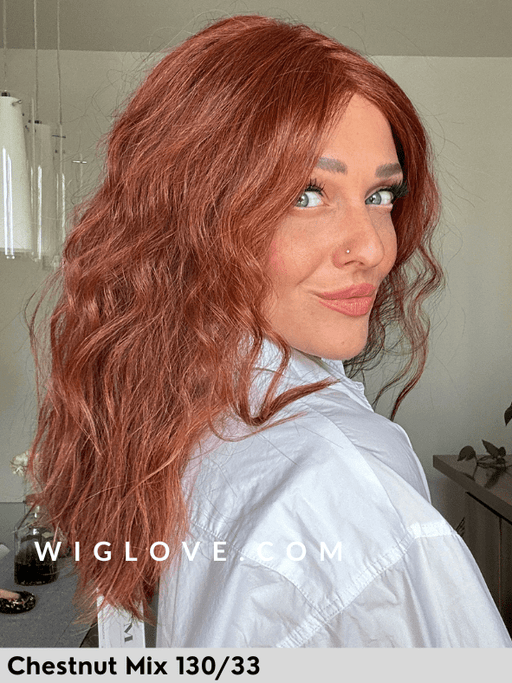 MAGIC TOUCH - riga centrale, attaccatura naturale - Wig Love - Parrucca SinteticaChestnut Mix 130/33