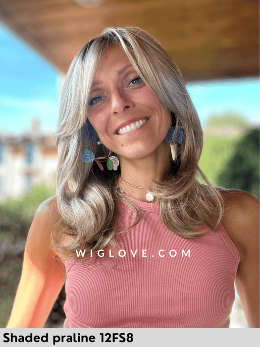 gisele jon renau parrucca lunga mossa in fibra isntetica riga lbera attaccatura naturale monofilamento lacefront 