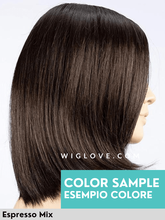 GLAM SOFT - riga sinistra, attaccatura naturale, doppio monofilamento - Wig Love - Parrucca SinteticaEspresso Mix