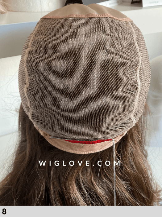 GLAMOUR HH SMALL - Capelli Naturali Remy - 100% fatta a mano - Wig Love - Parrucca Capelli VeriCappuccino 4