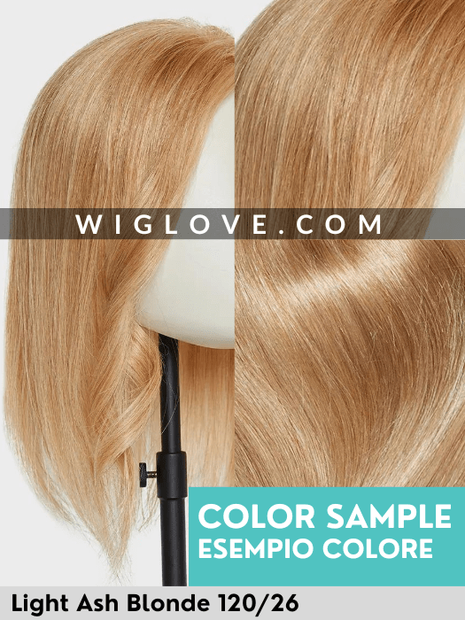 GLAMOUR HH SMALL - Capelli Naturali Remy - 100% fatta a mano - Wig Love - Parrucca Capelli VeriLight Ash Blonde 120/26