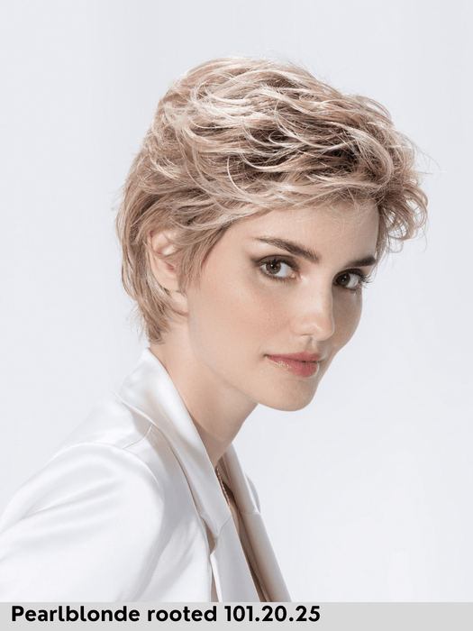 HARMONY SOFT - 100% fatta a mano, attaccatura naturale, riga libera - Wig Love - Parrucca SinteticaPearl Blonde Rooted