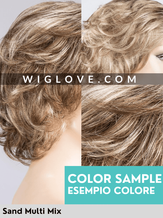HARMONY SOFT - 100% fatta a mano, attaccatura naturale, riga libera - Wig Love - Parrucca SinteticaSand Multi Mix