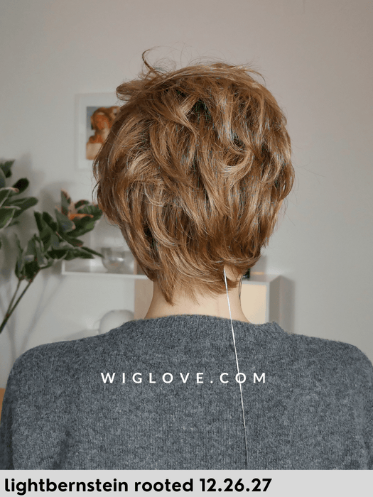 HARMONY SOFT - 100% fatta a mano, attaccatura naturale, riga libera - Wig Love - Parrucca SinteticaLight Bernstein Rooted