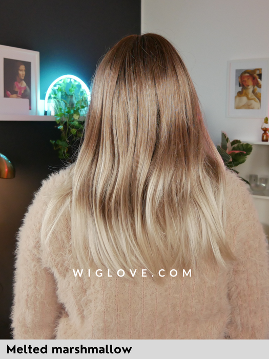 harper alexander couture parrucca lunga liscia scalata in fibra sintetica tradizionale lacefront riga centrale