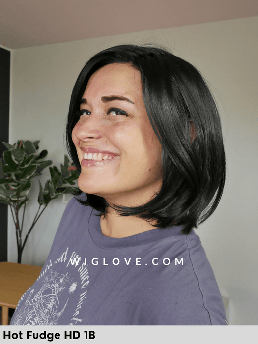 haute jon renau parrucca alle spalle in fibra sintetica termoresistente riga sinistra lacefront 